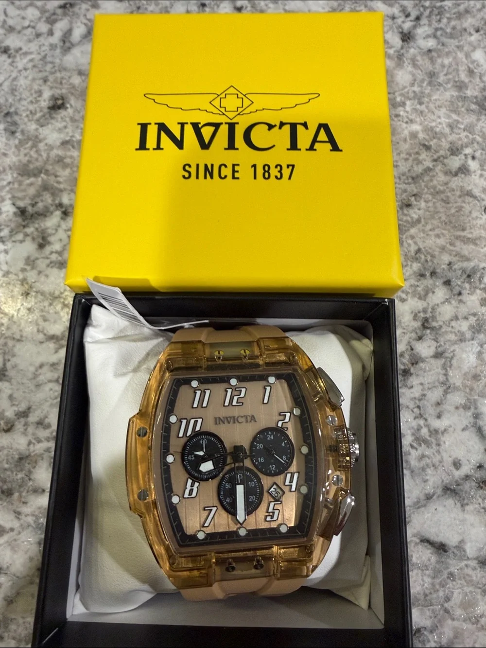 Invicta S1 Rally Men’s 47mm Brown/ Tan Transparent Watch 49981 NWT